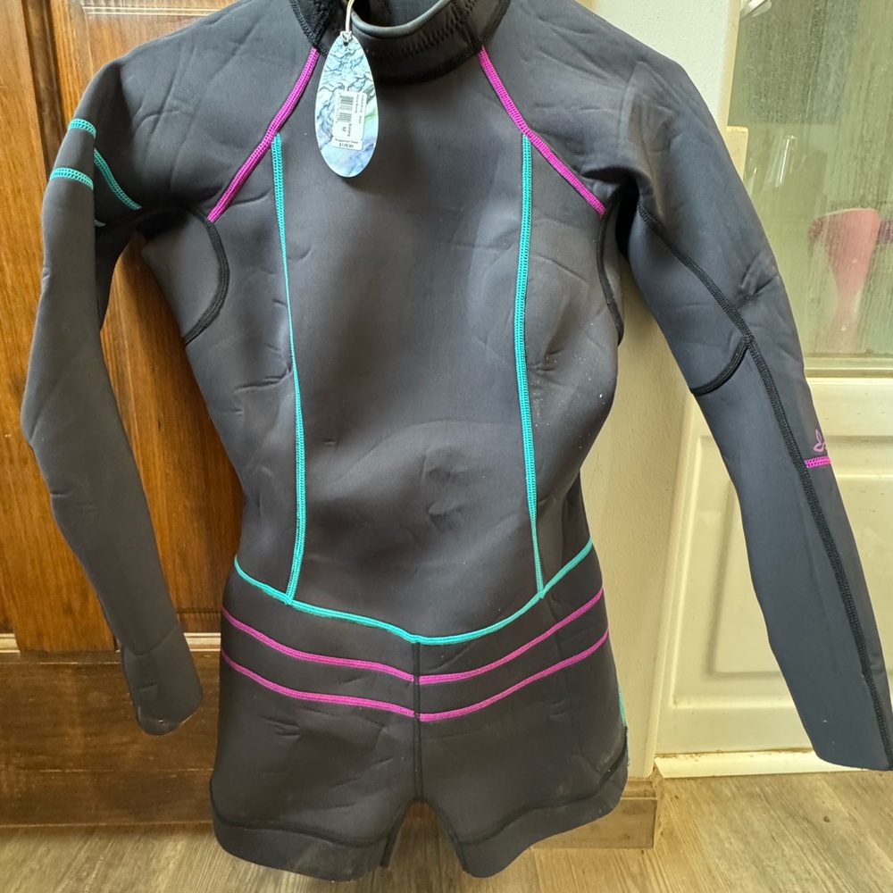 Prana Black Wetsuit with Pink Trim